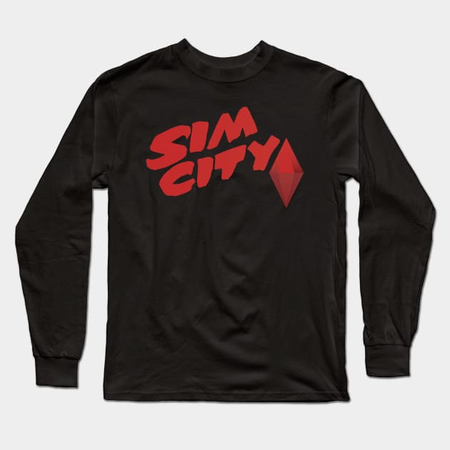 Sim Sin City Long Sleeve T-Shirt by FlamingFox